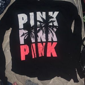 long sleeve black PINK shirt size M